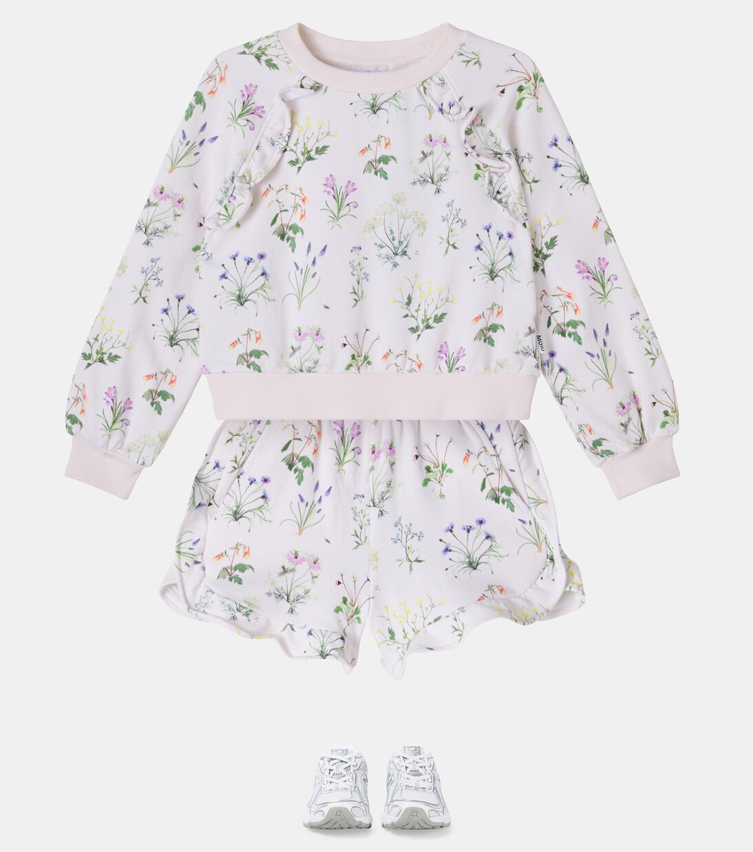 Acacia floral cotton-blend shorts | Molo