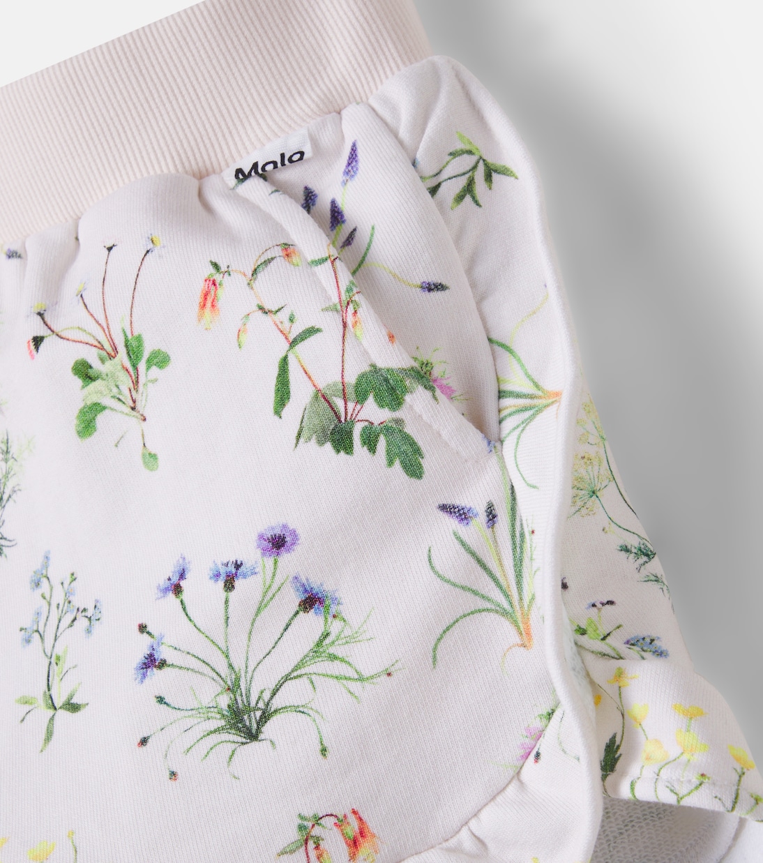 Acacia floral cotton-blend shorts | Molo