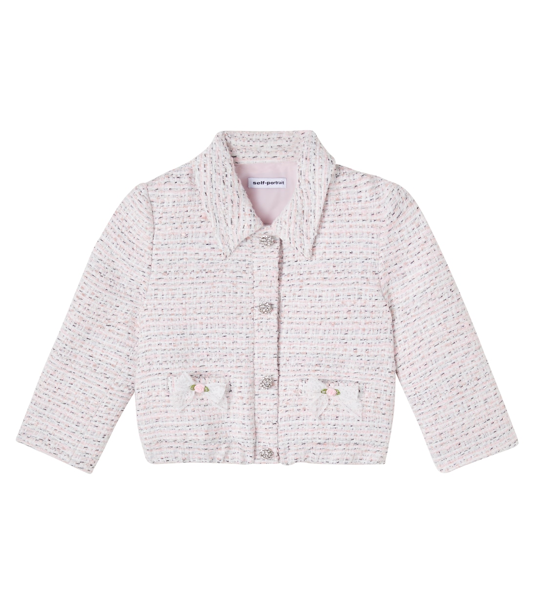 Crystal-embellished tweed jacket | Self-Portrait Kids