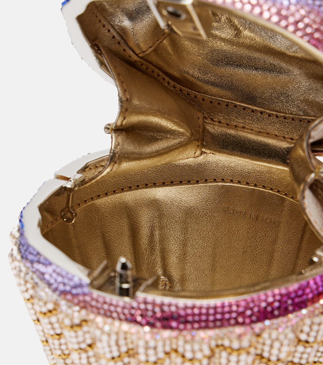 Rainbow Cupcake crystal-embellished clutch | Judith Leiber Couture