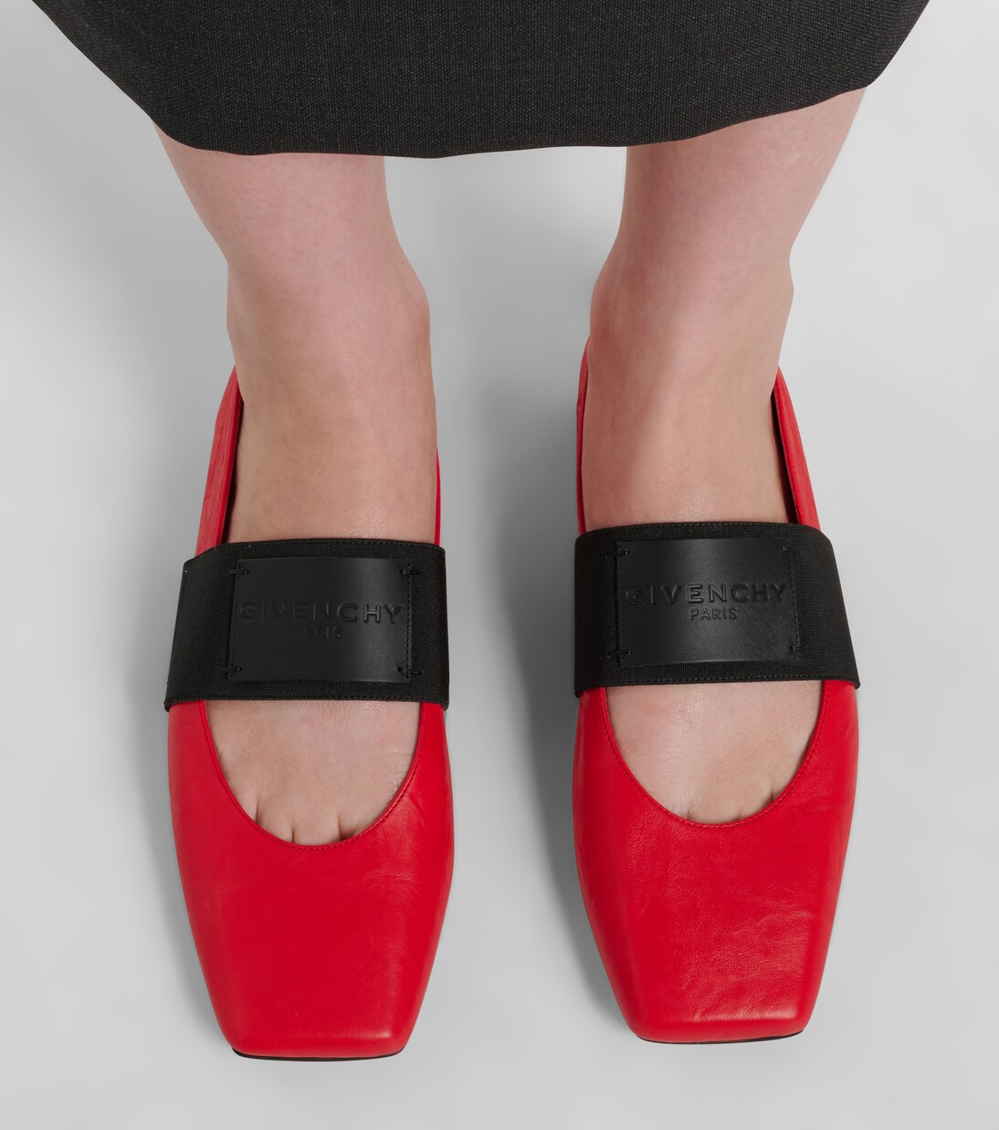 Sliced Square leather ballet flats | Givenchy