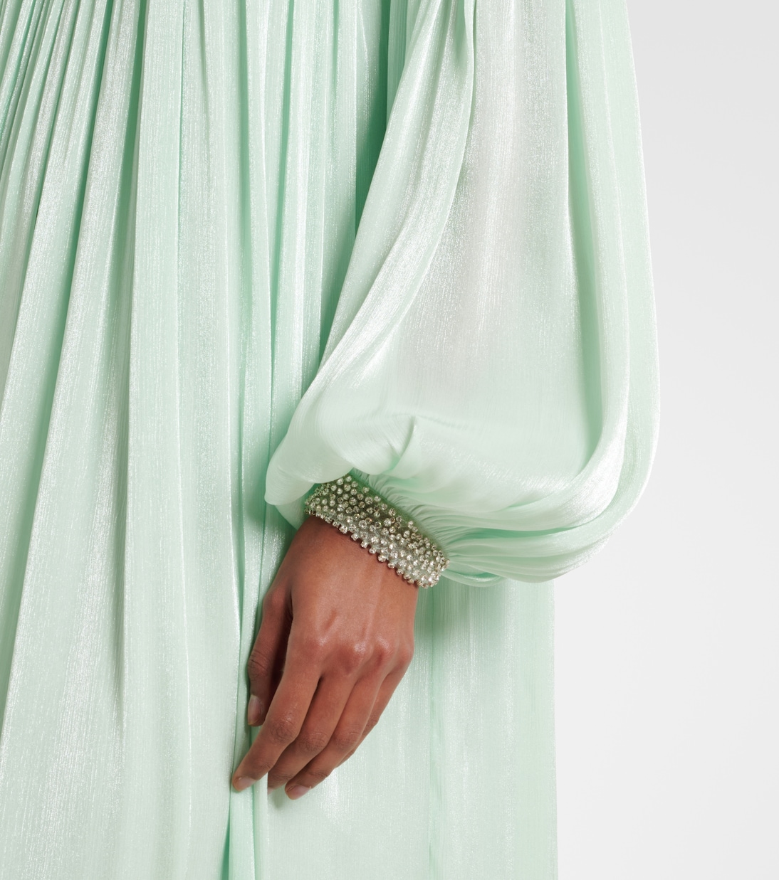 Elline embellished pleated gown | Costarellos