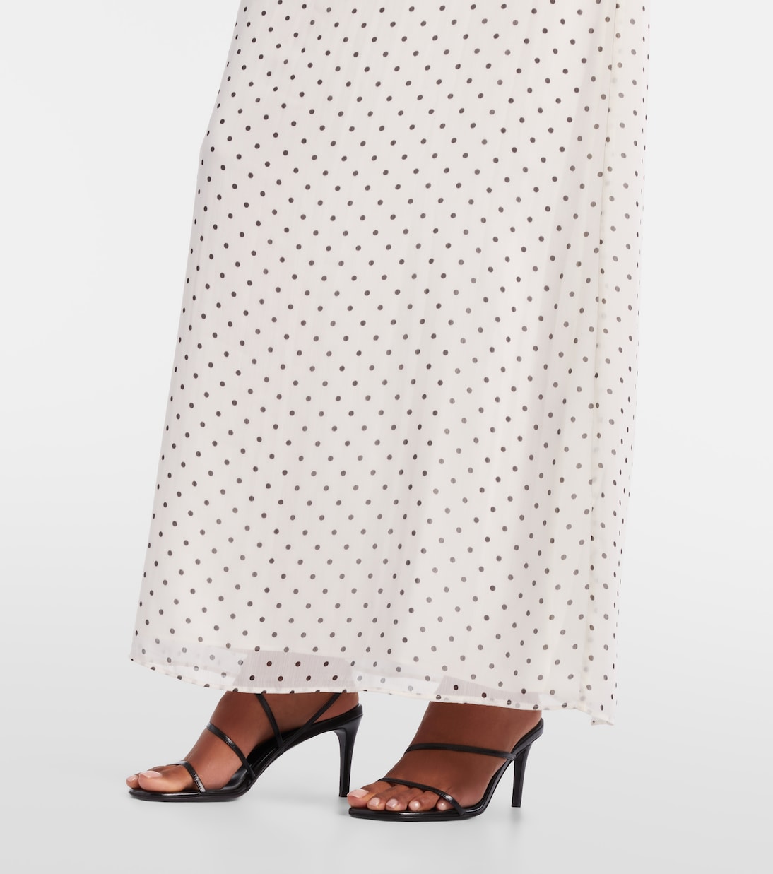 Adela polka-dot chiffon gown | Rotate