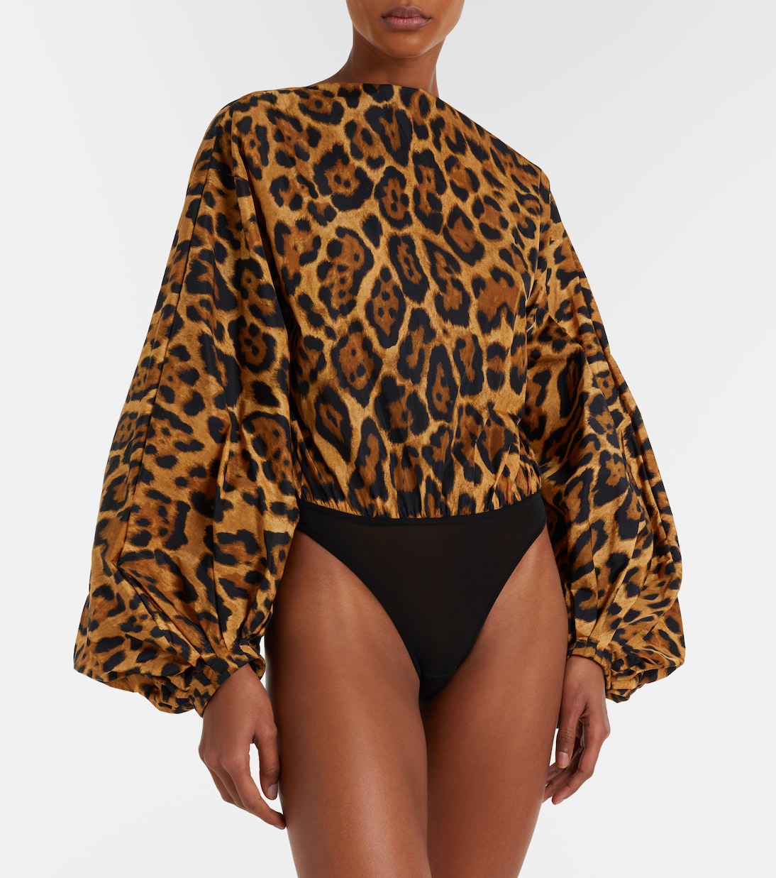 Oversized animal-print bodysuit | Alaïa