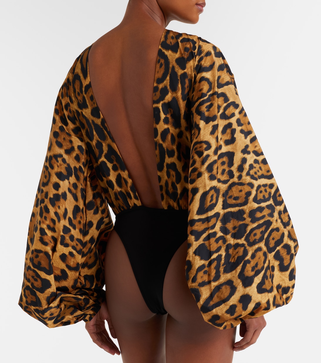Oversized animal-print bodysuit | Alaïa