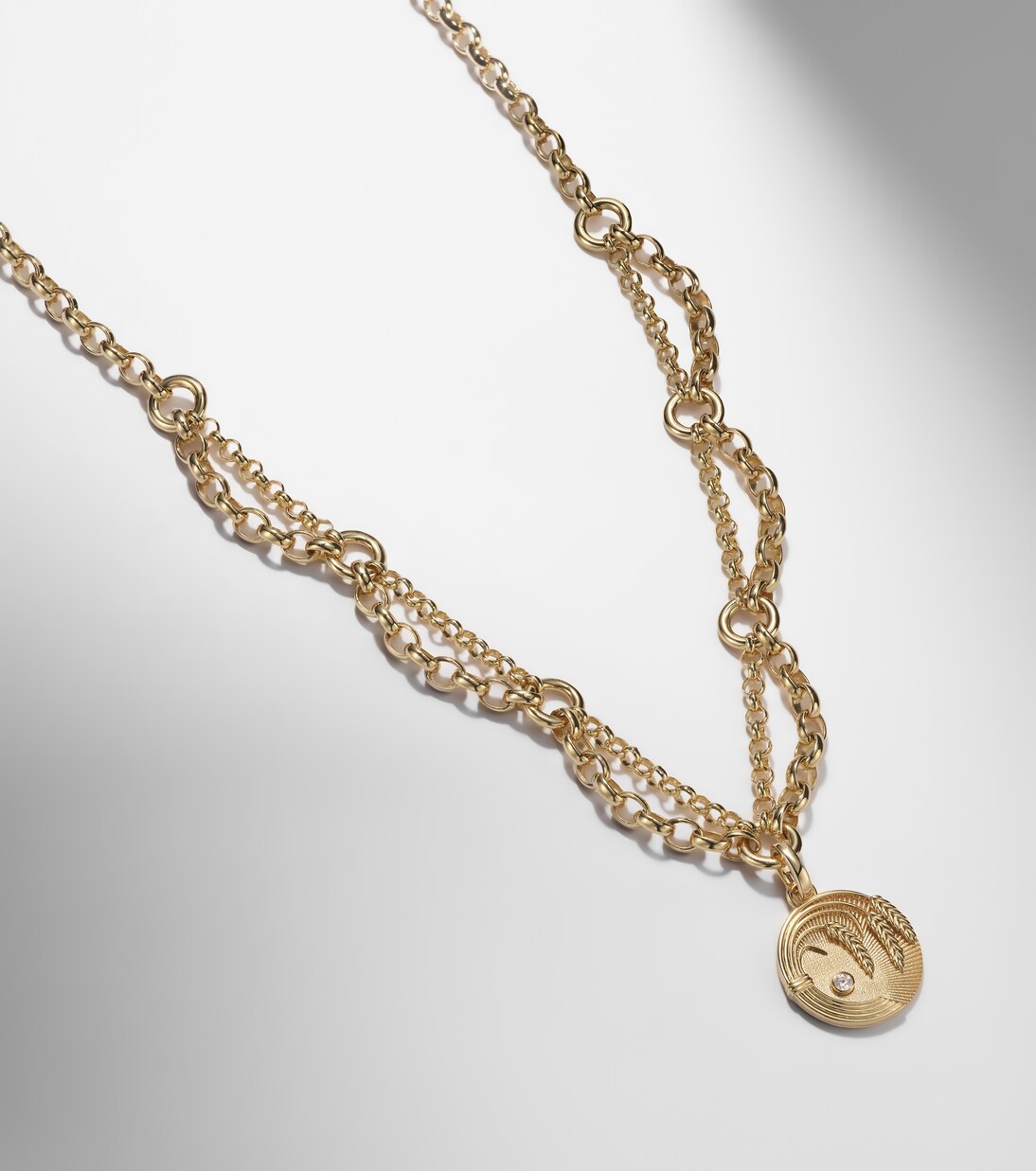 Halskette Infinite Gratitude aus 18kt Gelbgold mit Diamant | FoundRae