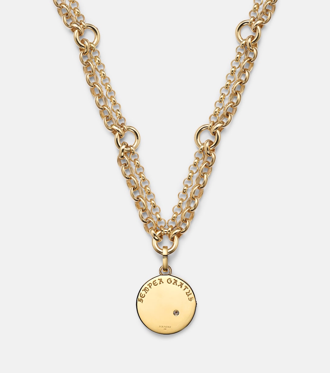 Halskette Infinite Gratitude aus 18kt Gelbgold mit Diamant | FoundRae