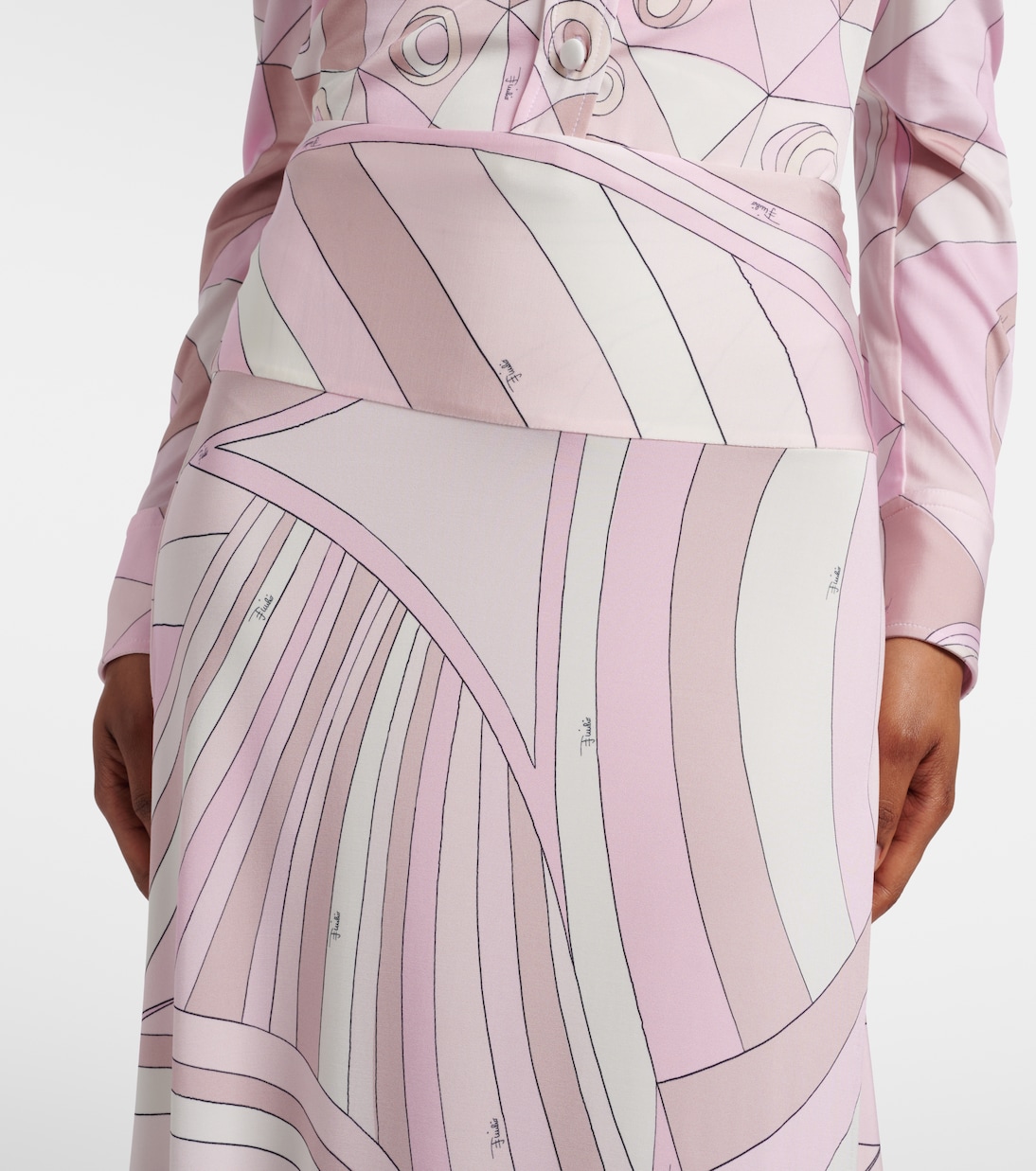 Iride satin jersey maxi skirt | Pucci