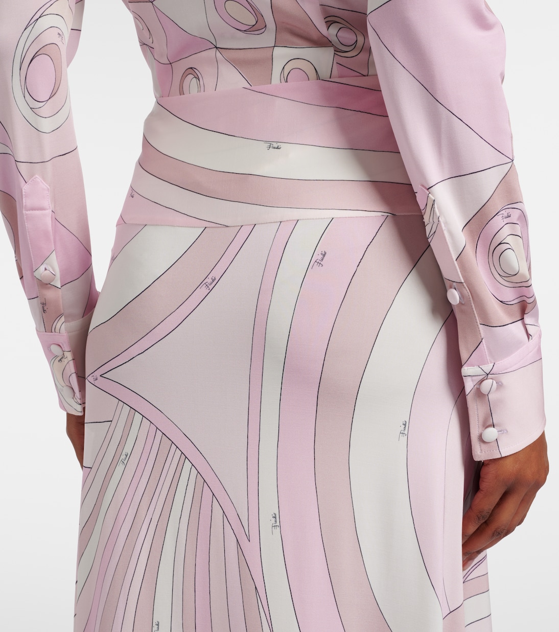Iride satin jersey maxi skirt | Pucci