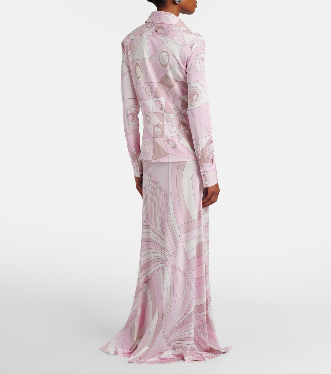 Iride satin jersey maxi skirt | Pucci