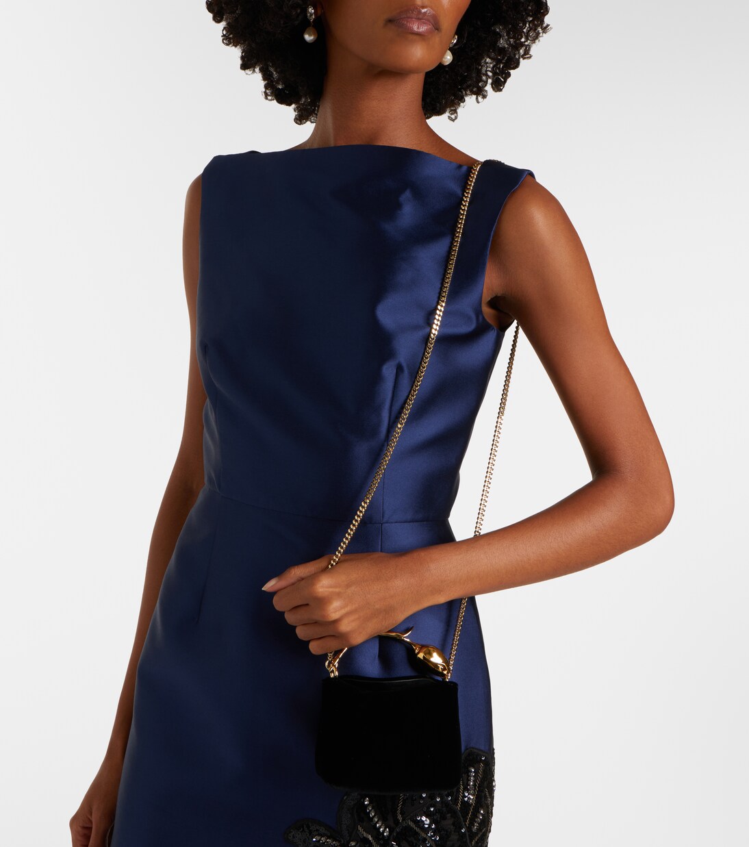 Bloom Micro velvet top-handle bag | Erdem