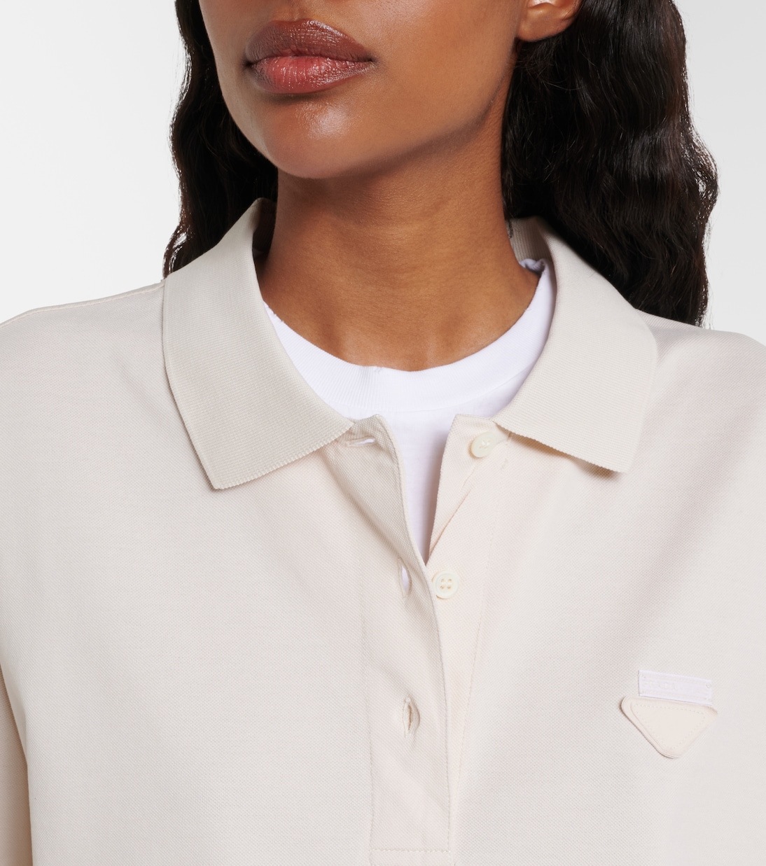 Cotton piqué and jersey polo shirt | Prada