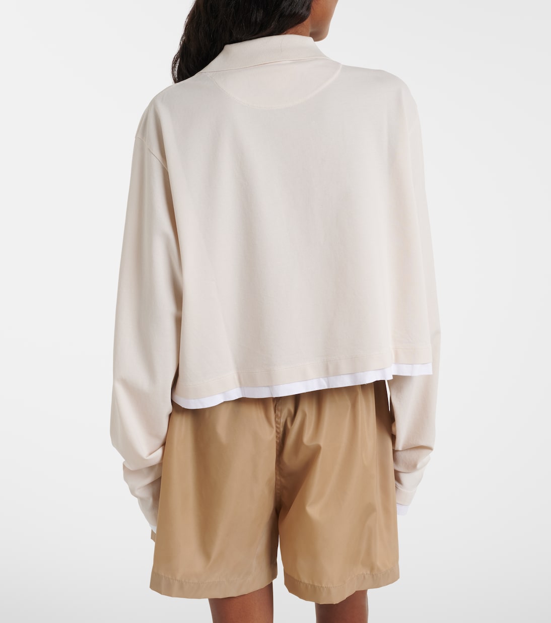 Cotton piqué and jersey polo shirt | Prada