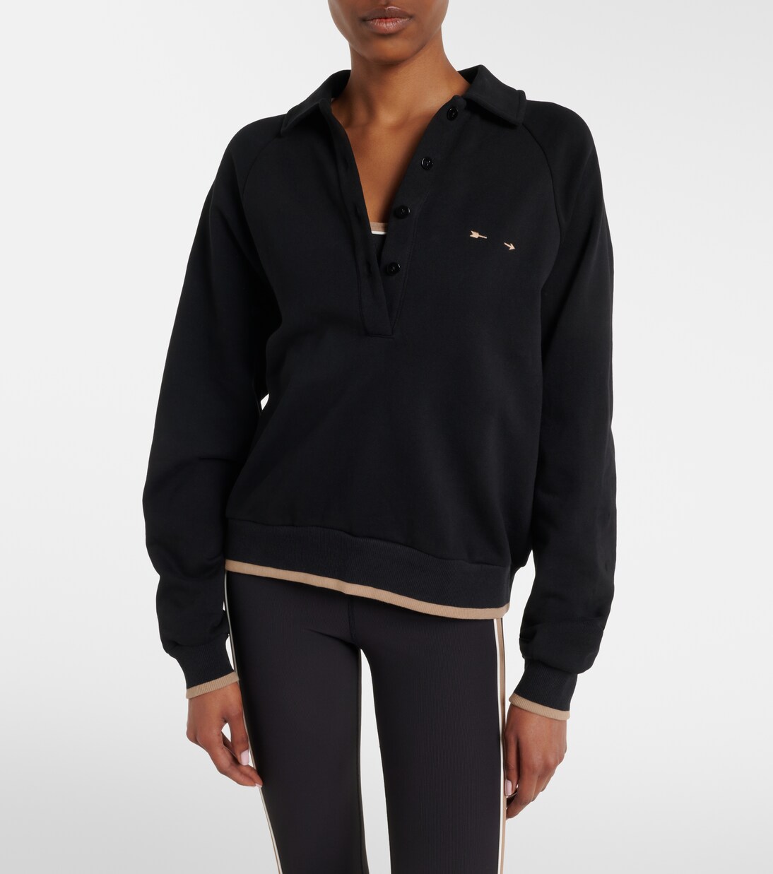 Collared Elle cotton polo shirt | The Upside