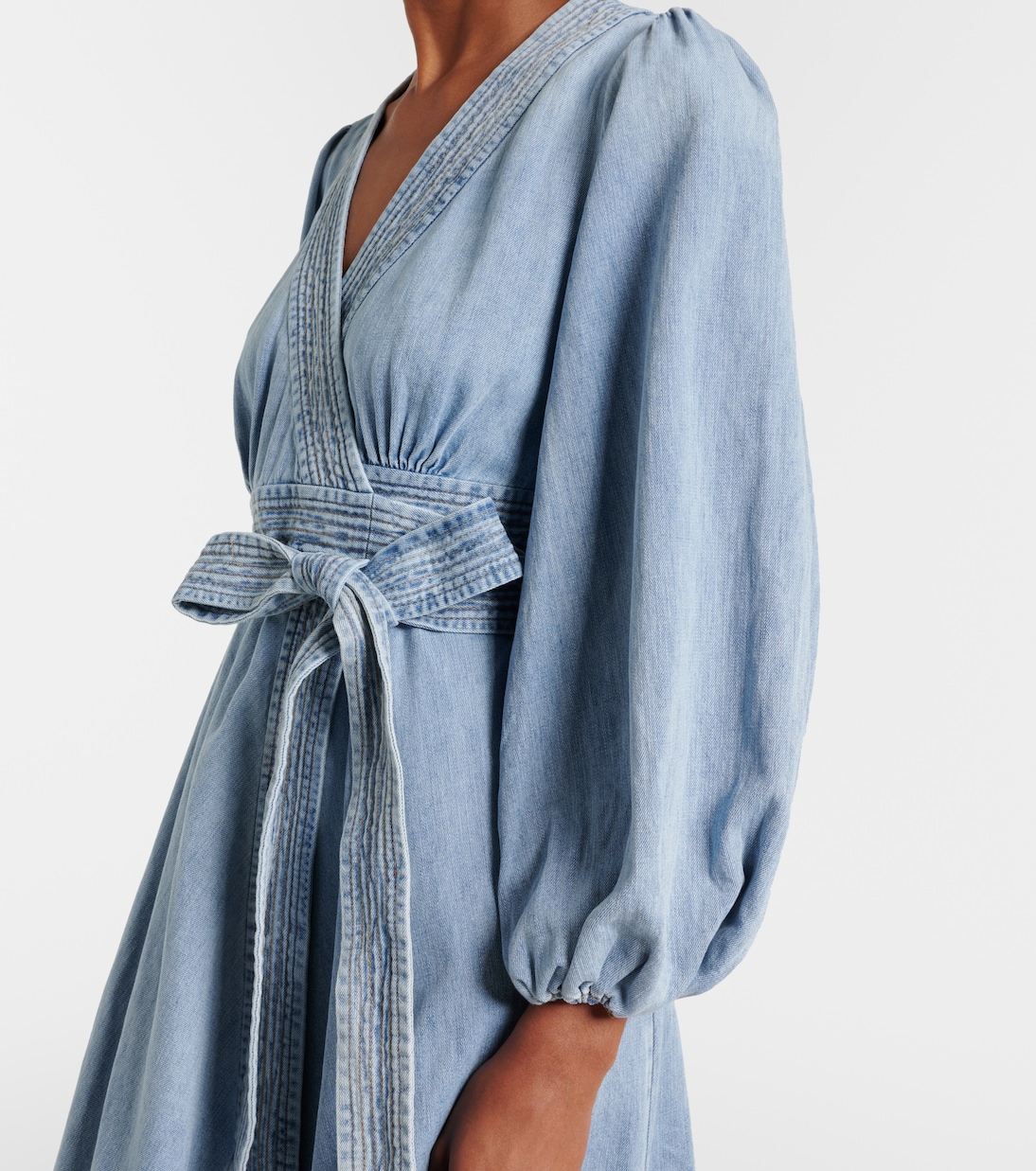 Indra denim wrap dress | Zimmermann