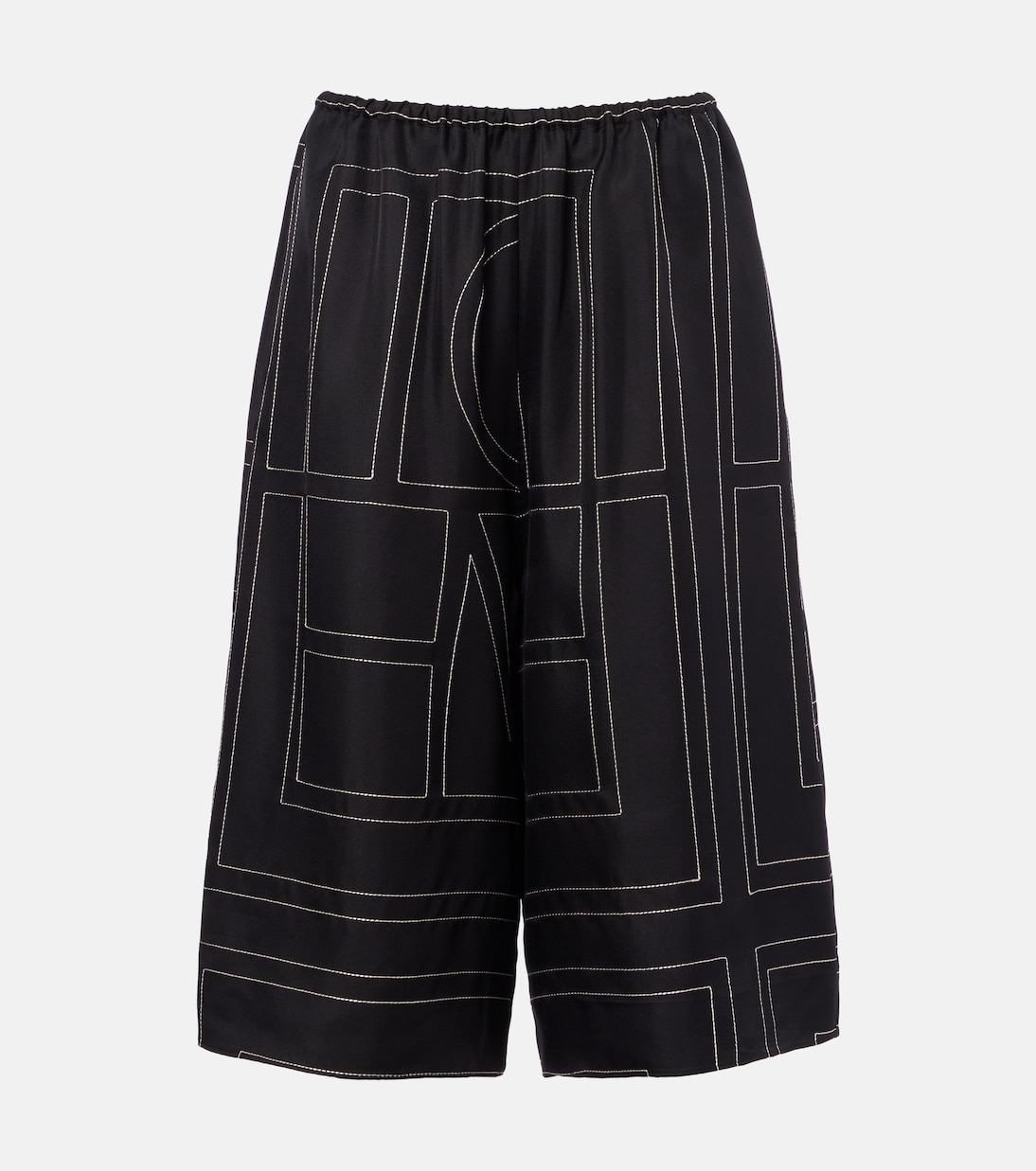 Bestickte Bermuda-Shorts aus Seide | Toteme