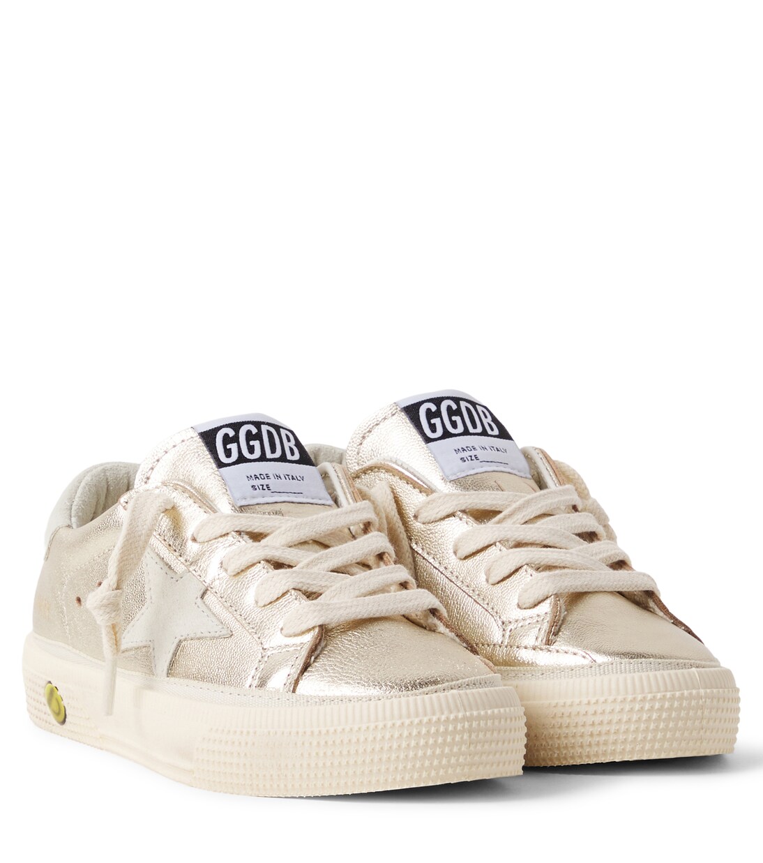 May metallic leather sneakers | Golden Goose Kids