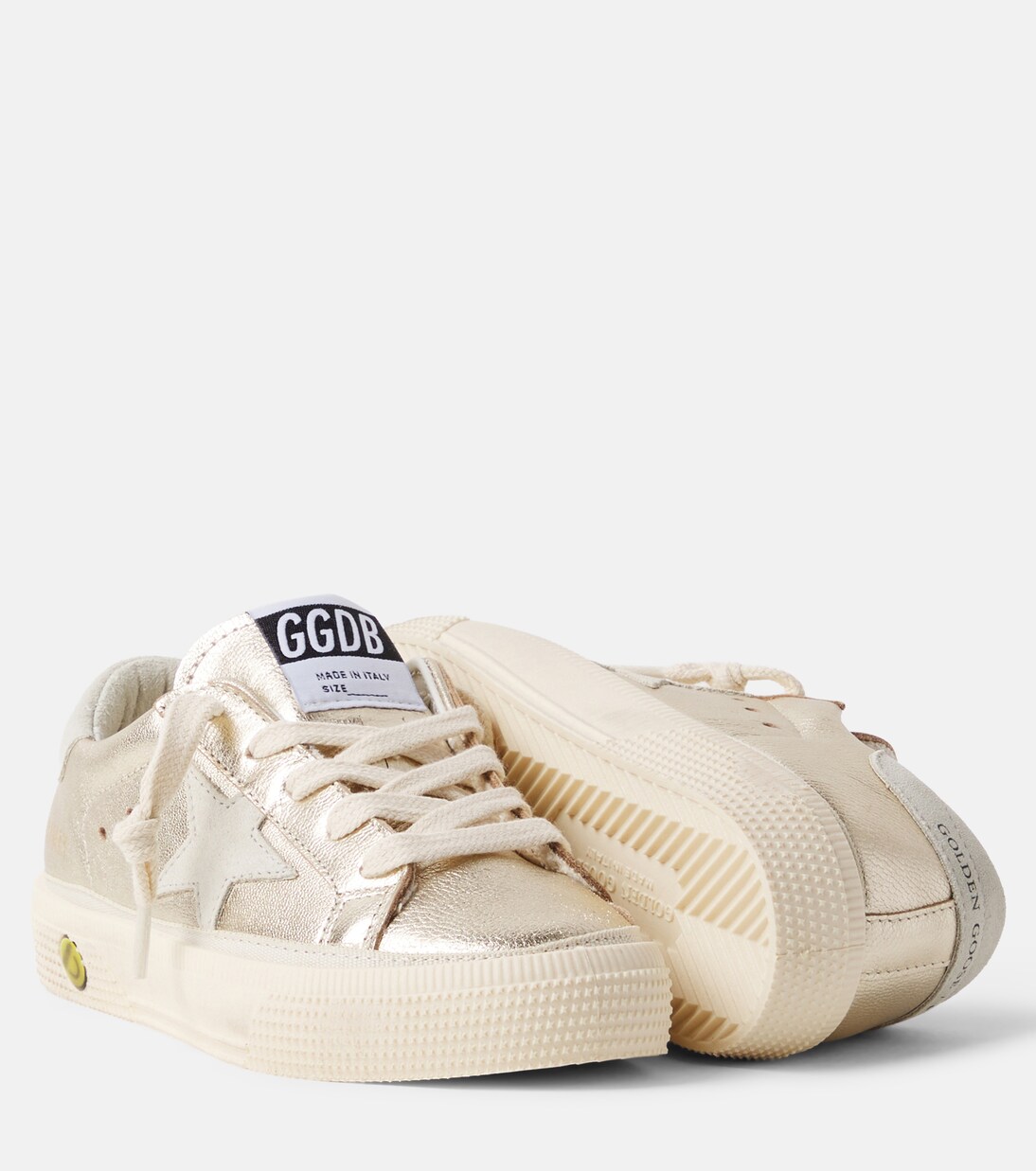 May metallic leather sneakers | Golden Goose Kids