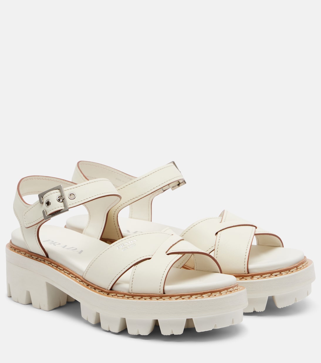 Leather sandals | Prada