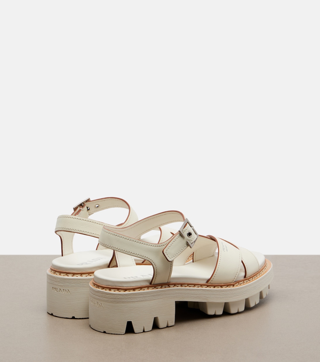 Leather sandals | Prada