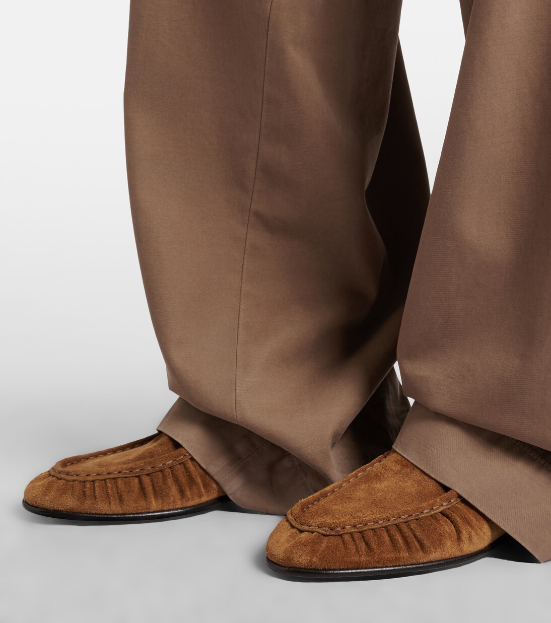 Soft Mocassin Two suede loafers | The Row