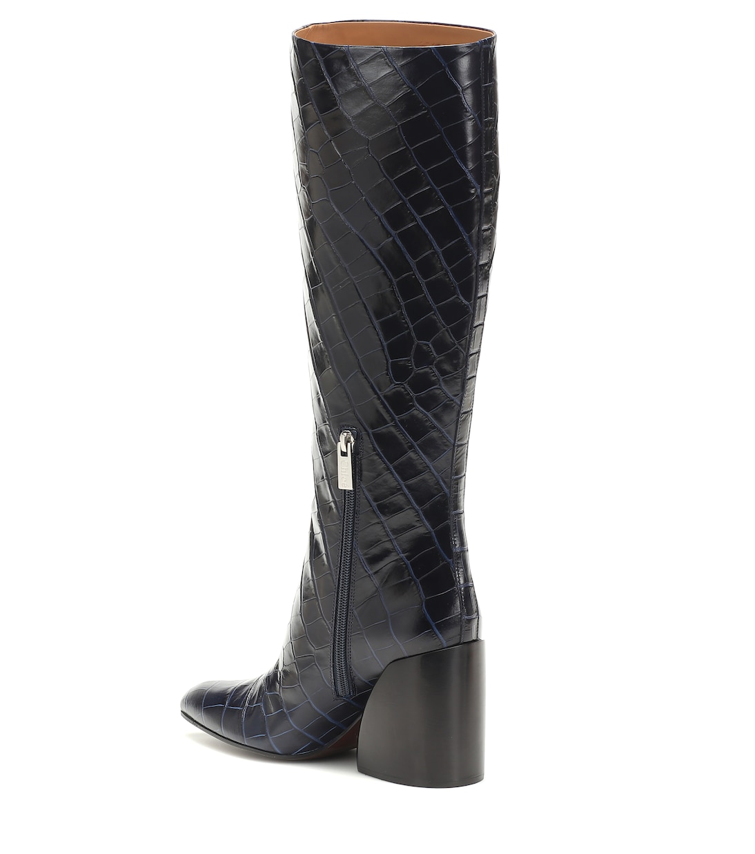 Wave croc-effect leather boots | Chloé