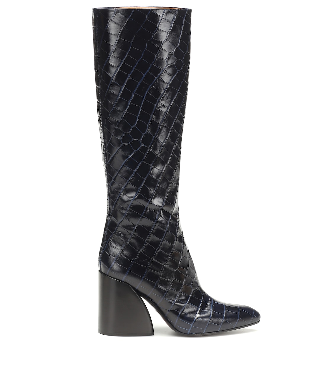 Wave croc-effect leather boots | Chloé