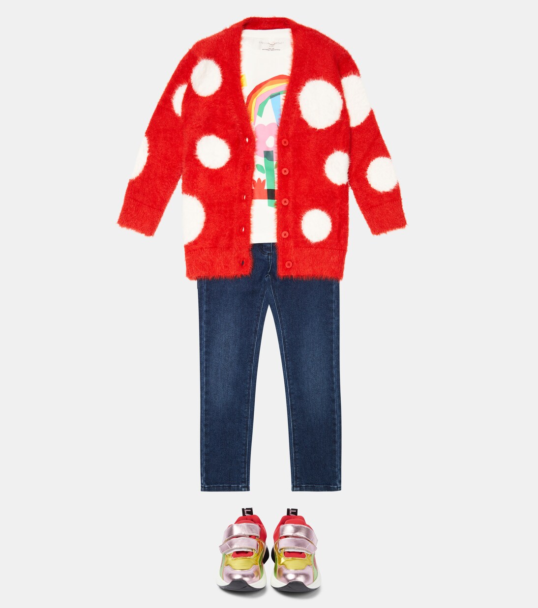Polka-dot knit cardigan | Stella McCartney Kids