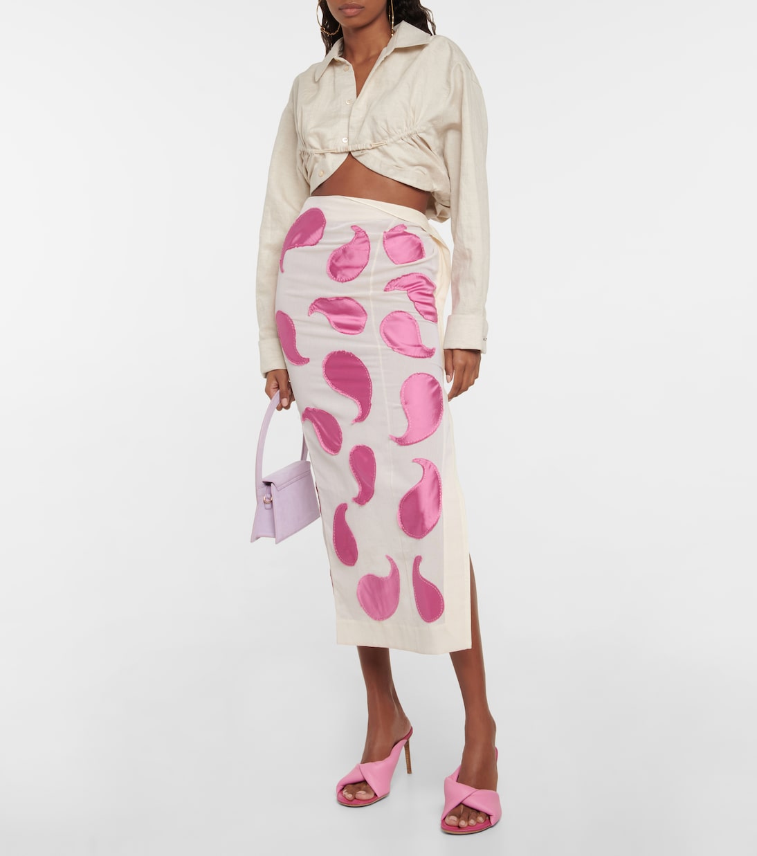 Falda midi La Jupe Draggiu de algodón | Jacquemus