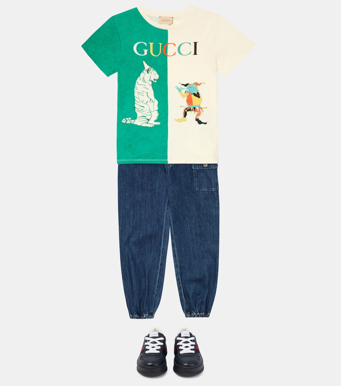 Chunky B leather sneakers | Gucci Kids