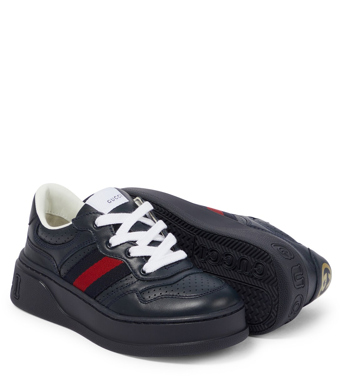Chunky B leather sneakers | Gucci Kids
