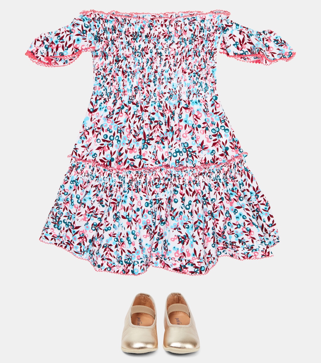 Aurora printed cotton dress | Poupette St Barth Kids