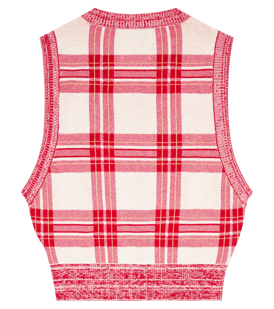 Bat checked cotton sweater vest | The Animals Observatory