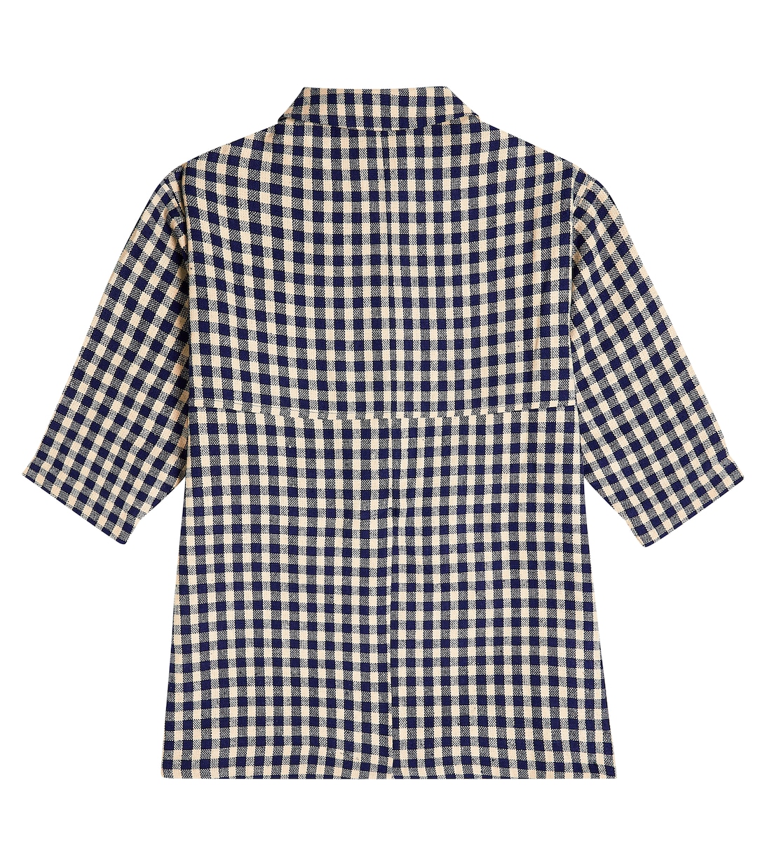 Cambridge gingham silk coat | Caramel