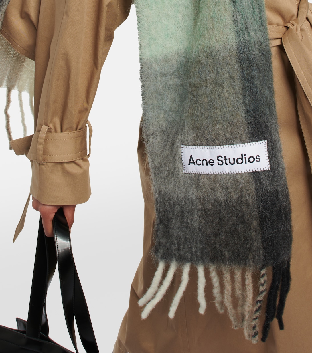Checked alpaca wool-blend scarf | Acne Studios