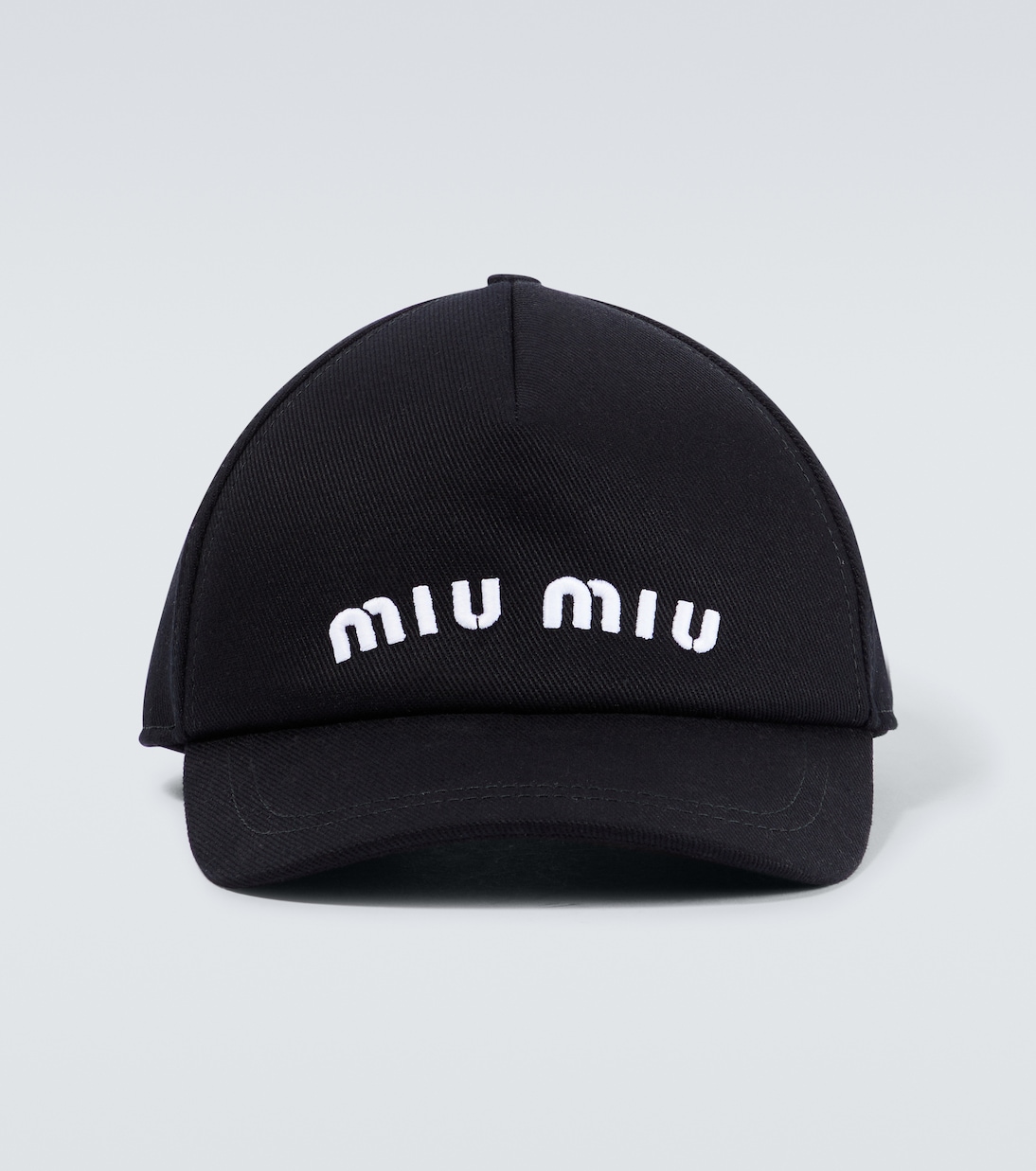 Logo cotton baseball cap | Miu Miu