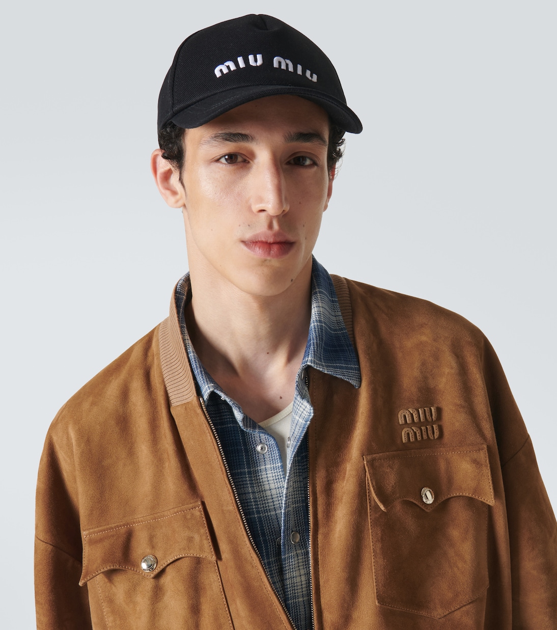 Logo cotton baseball cap | Miu Miu
