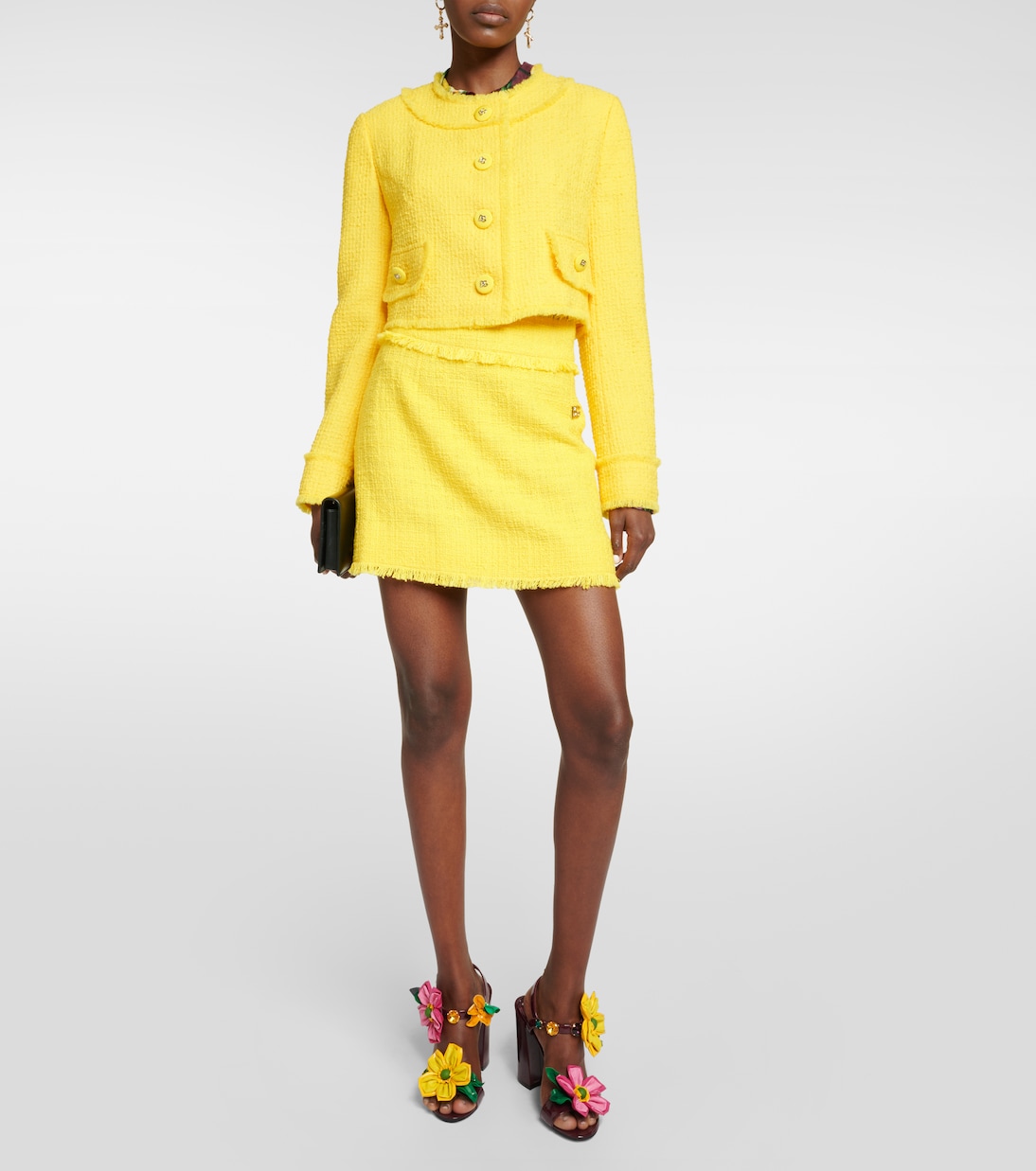 Cropped wool-blend tweed jacket | Dolce&Gabbana