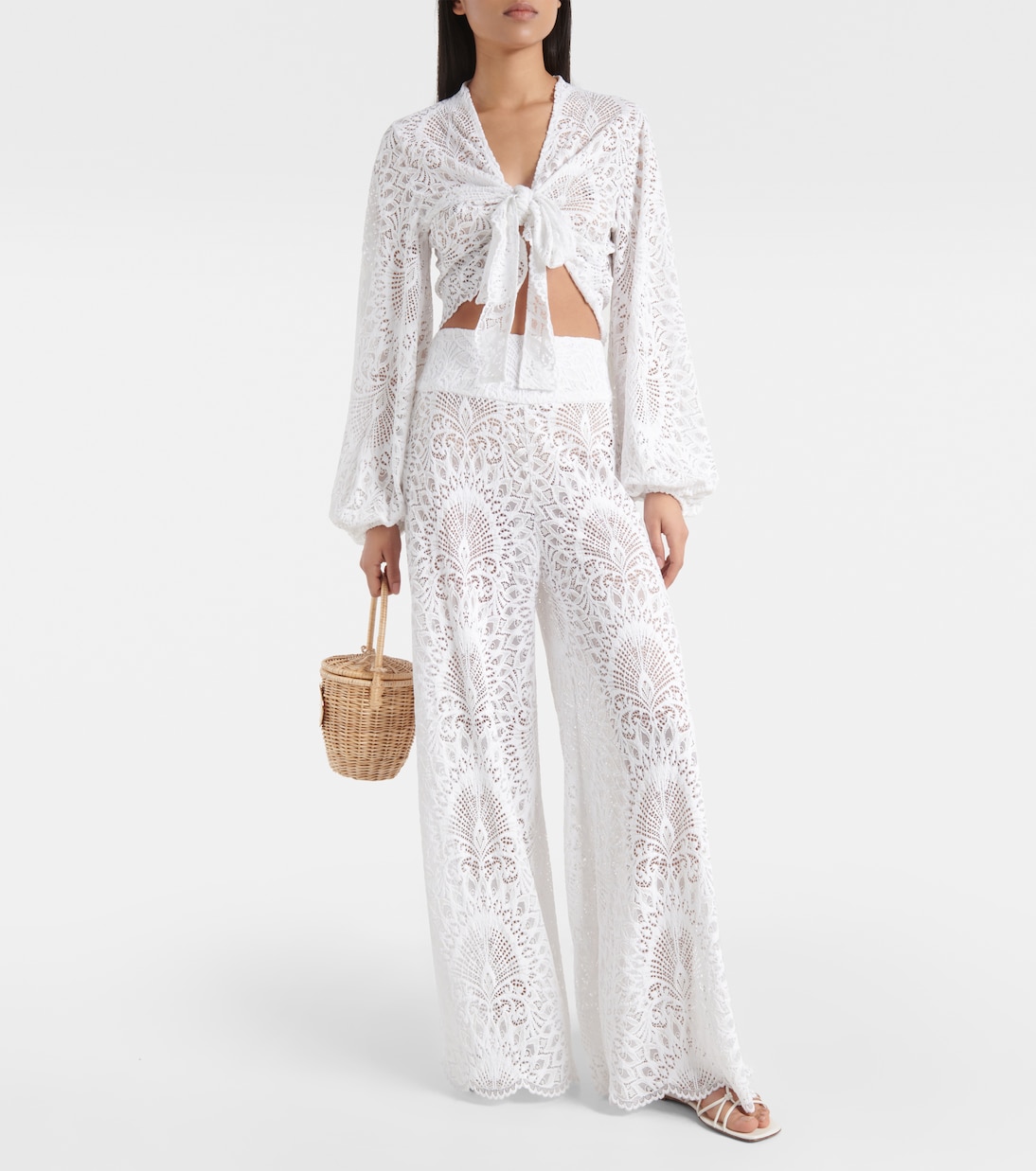 Pantalon ample Charlize en dentelle | Alexandra Miro