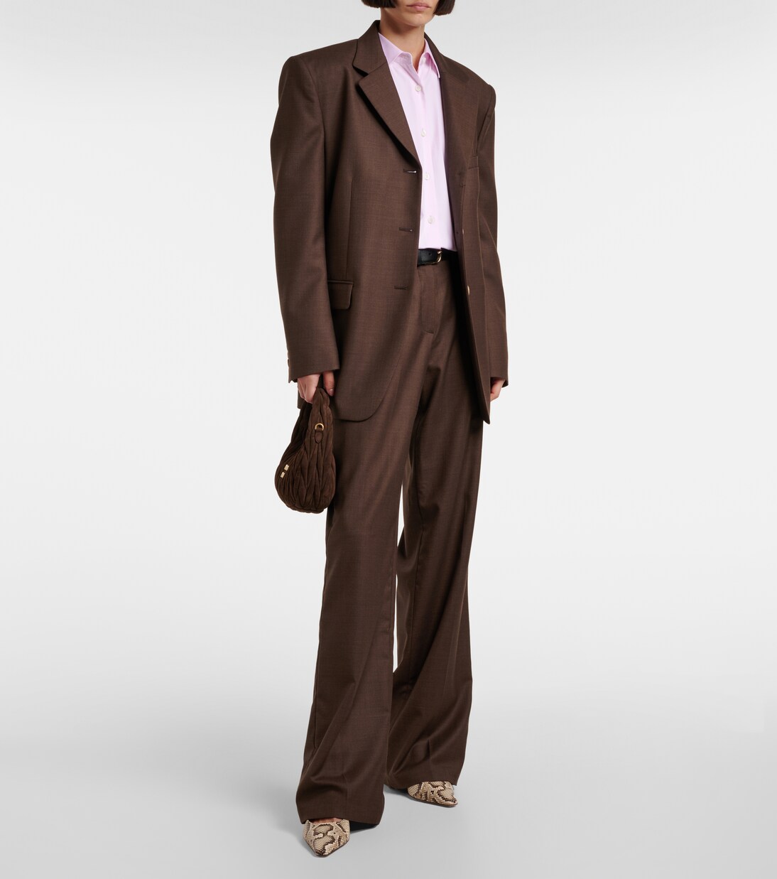 Blade 65 snake-effect leather pumps | Aquazzura