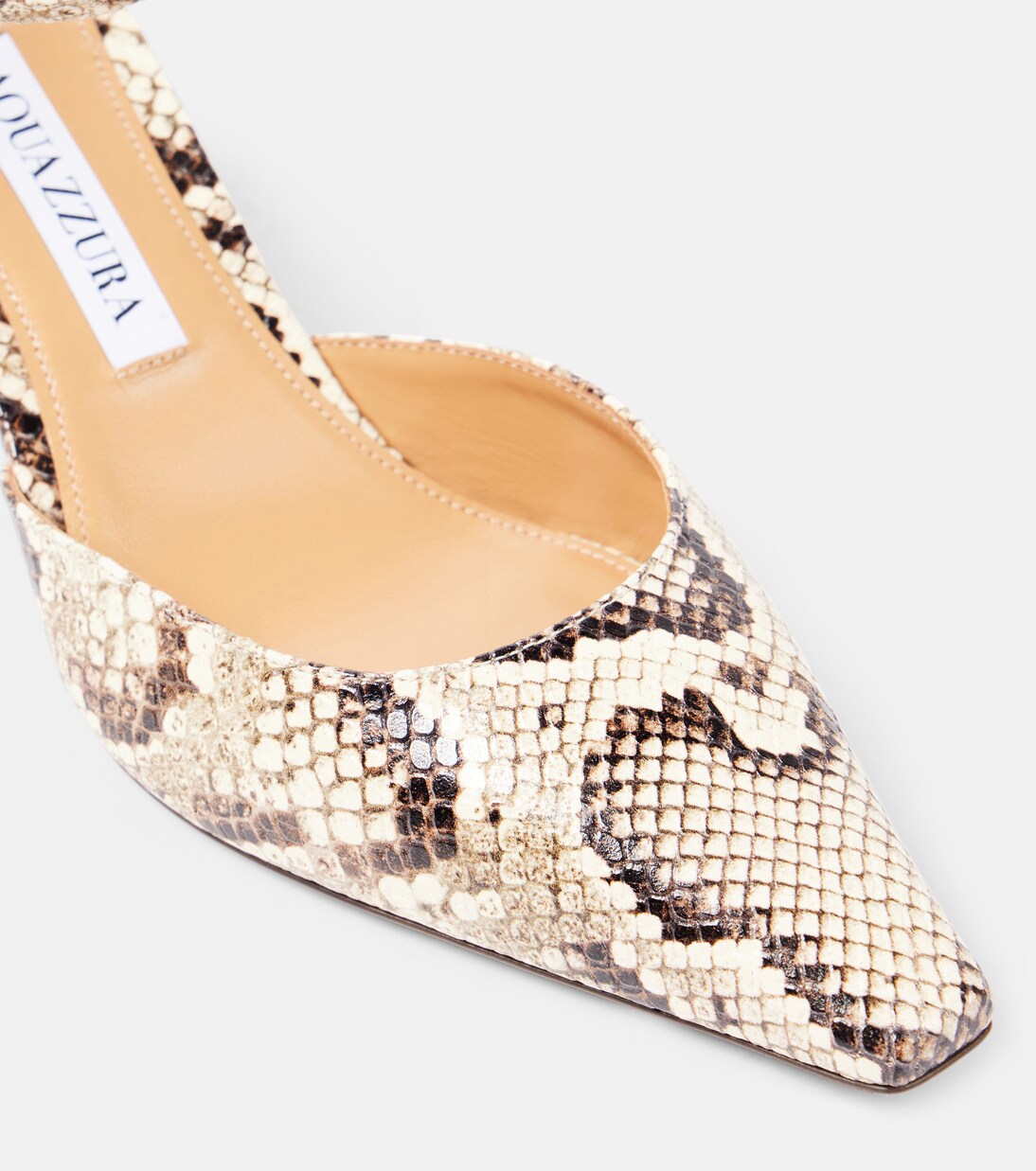 Blade 65 snake-effect leather pumps | Aquazzura
