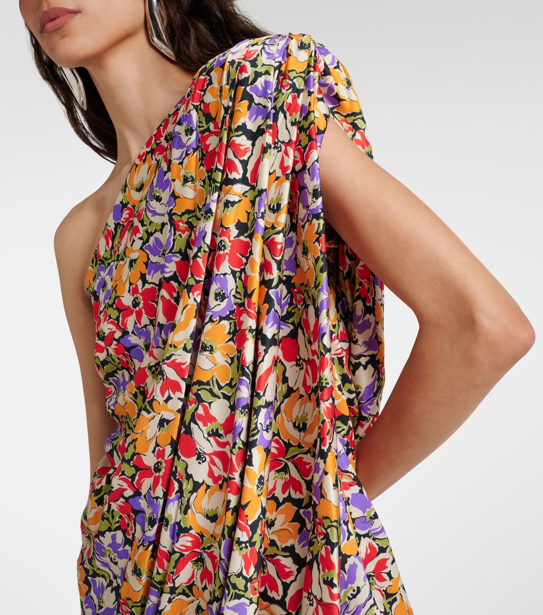 Robe asymétrique à fleurs | Stella McCartney