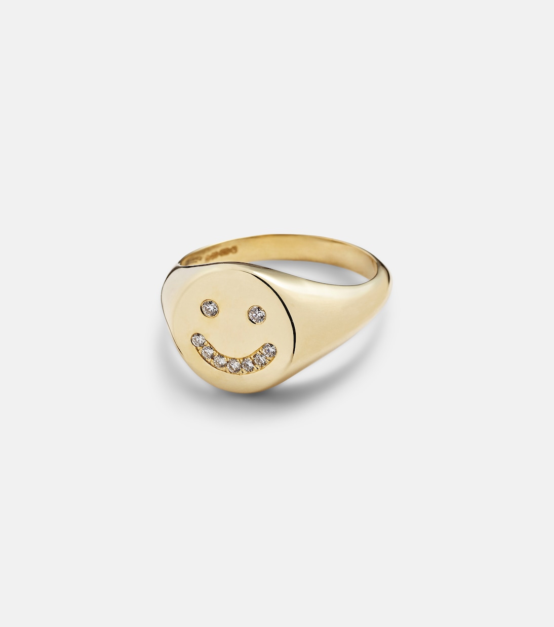 Bague Smiley en or 14 ct et diamants | Roxanne First