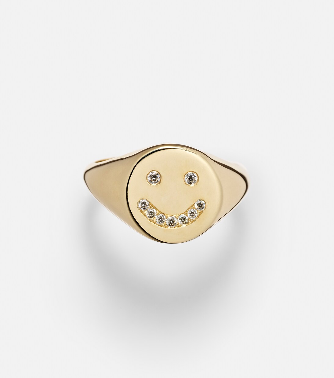 Bague Smiley en or 14 ct et diamants | Roxanne First