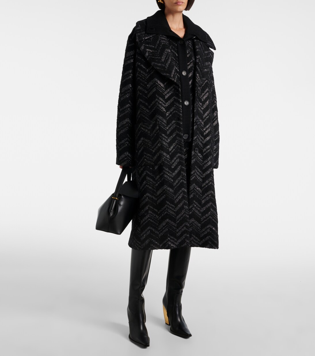 Zigzag lamé coat | Missoni