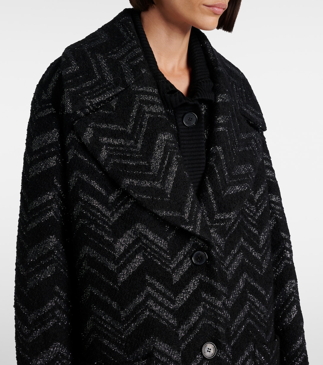 Zigzag lamé coat | Missoni