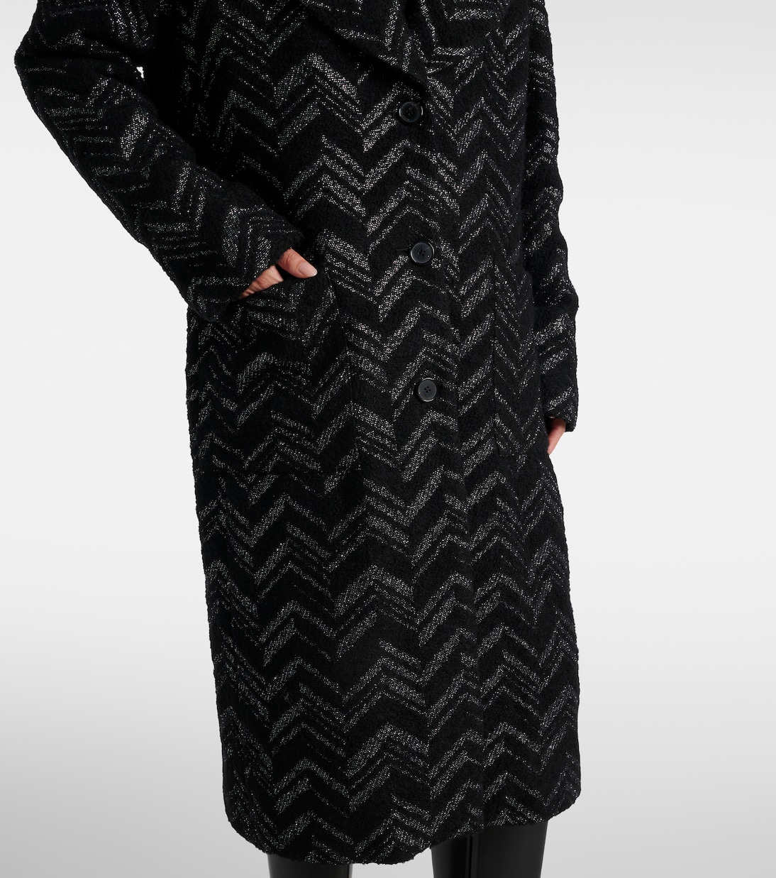 Zigzag lamé coat | Missoni