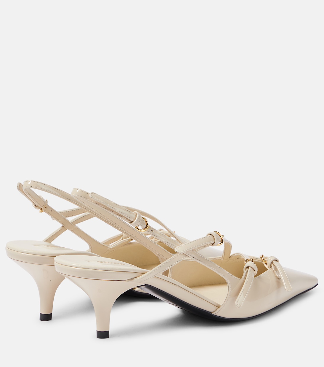 Patent leather slingback pumps | Miu Miu