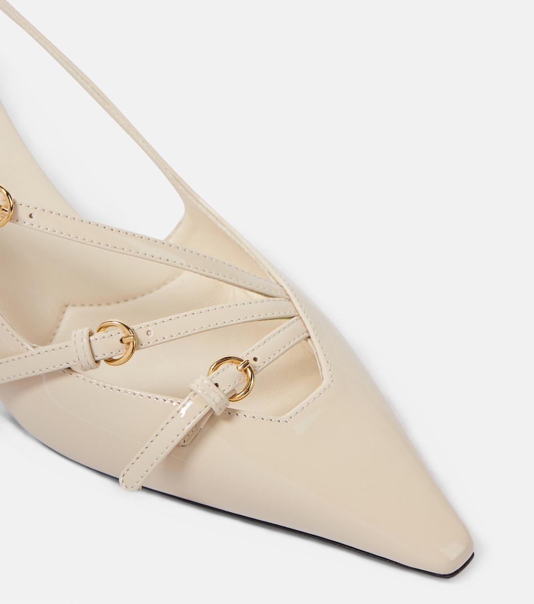 Patent leather slingback pumps | Miu Miu