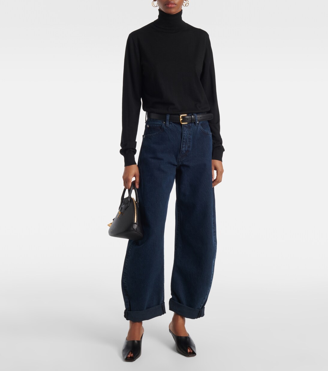 Bubble high-rise barrel-leg jeans | Frame